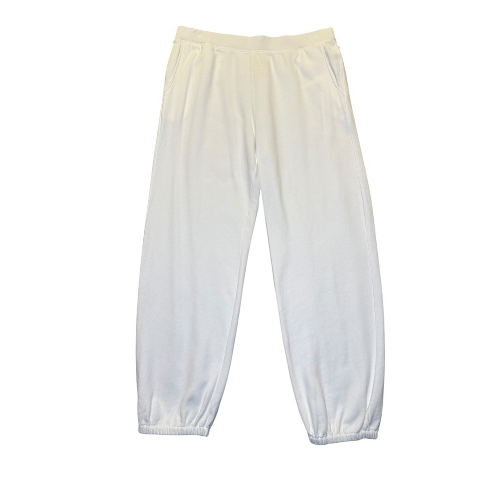 Velvet by Jenny Graham Zuma04 White‎ Cotton Fleece Jogger Sweatpants XL NEW
